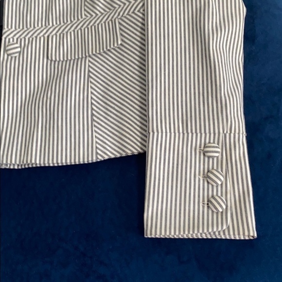 Willi Smith Blazer, grey & White vertical stripe - Picture 7 of 7